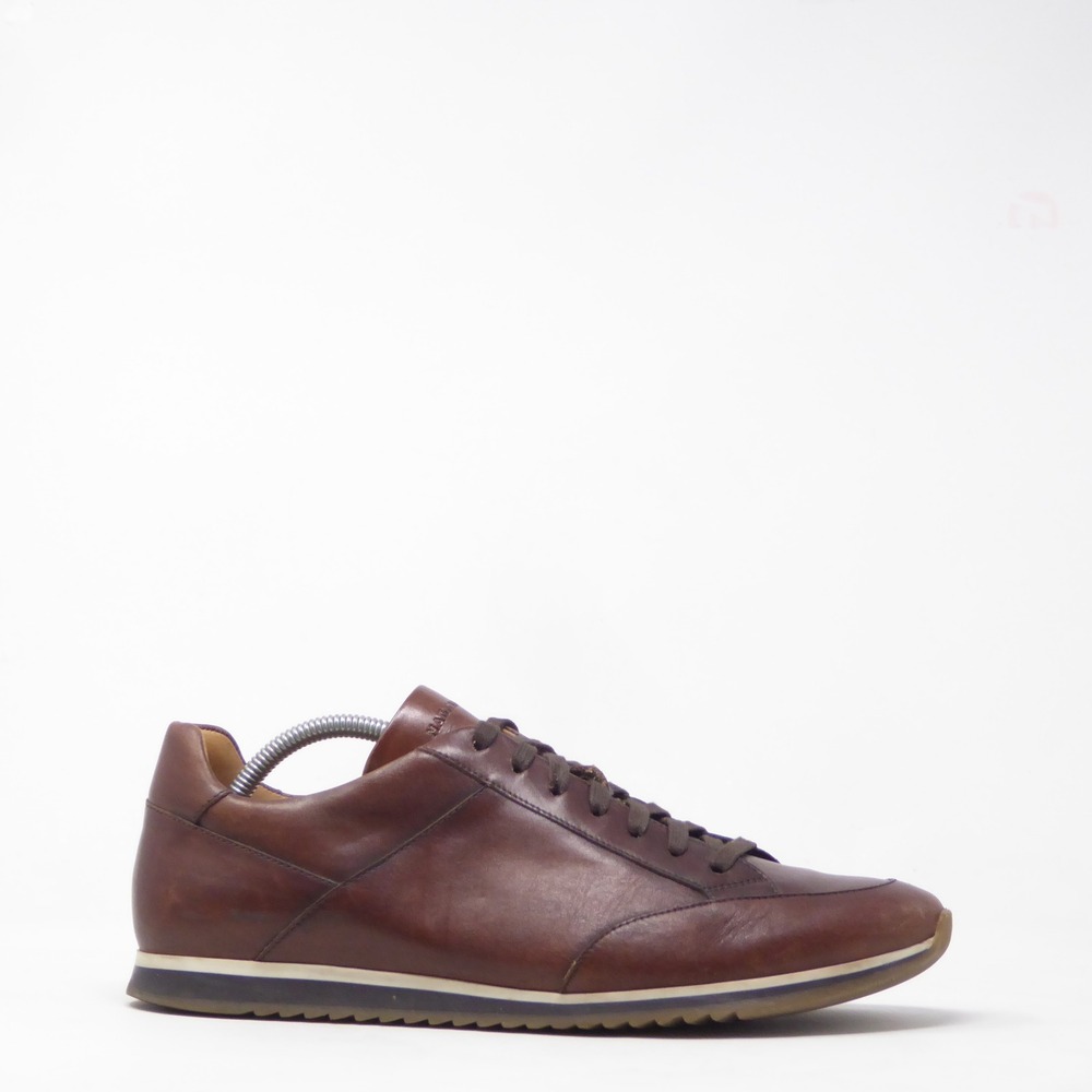 Magnanni Chaz Mens Sneakers Brown Leather Lace Up 19816 Size 9M
